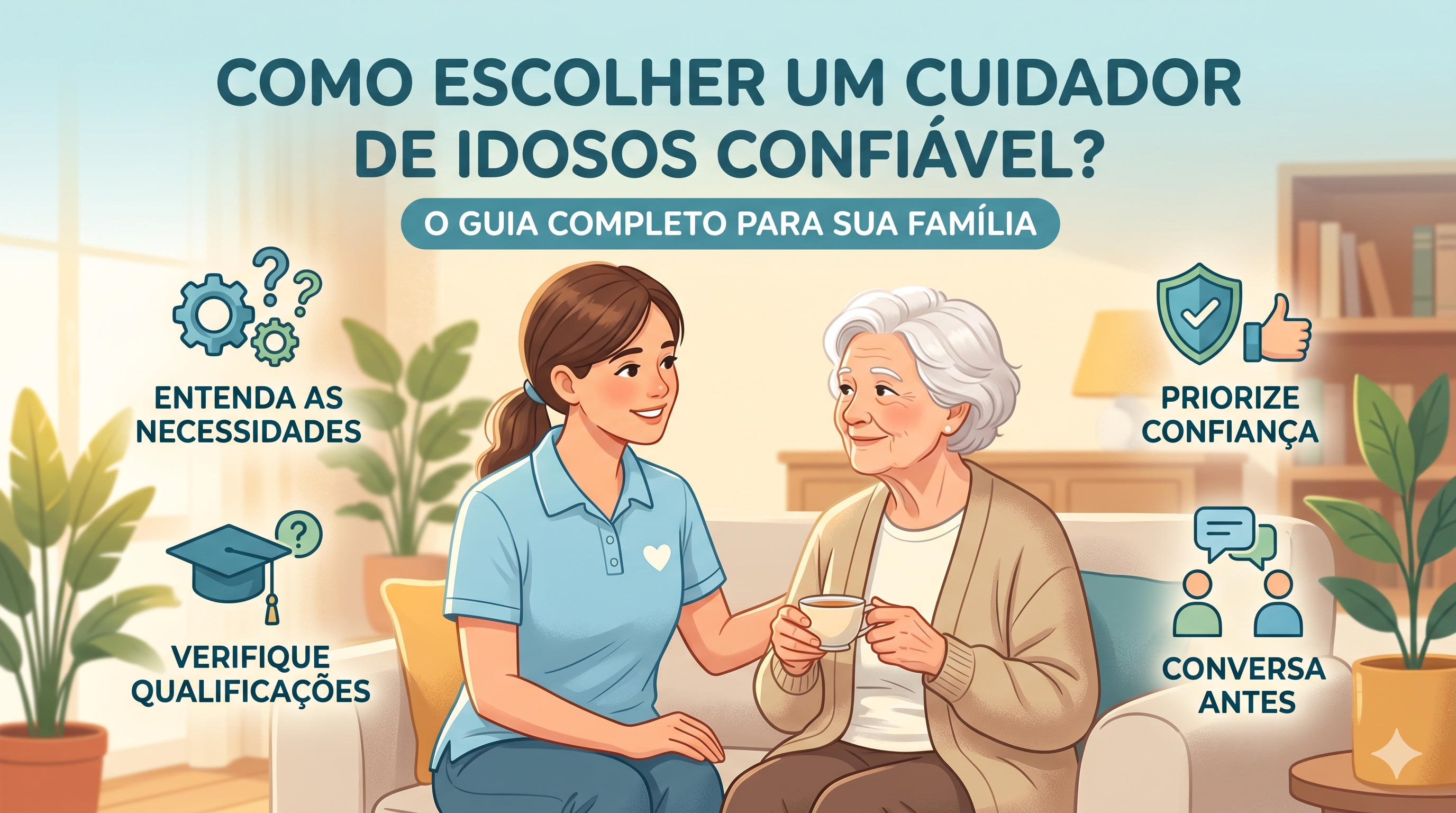 Como escolher um cuidador de idosos confiável: guia completo para famílias